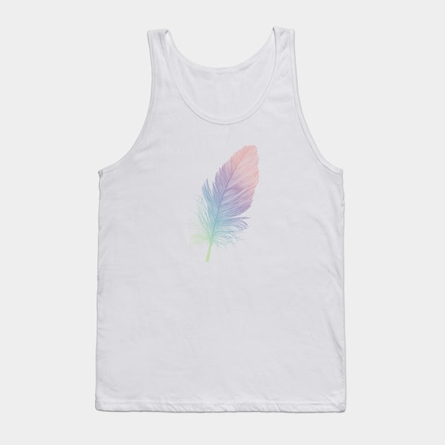 Rainbow Feather Tank Top by rianfee